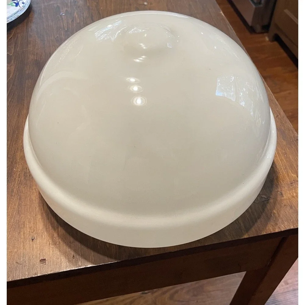 Vintage Milk Glass School House White Lamp Shade Mushroom 12